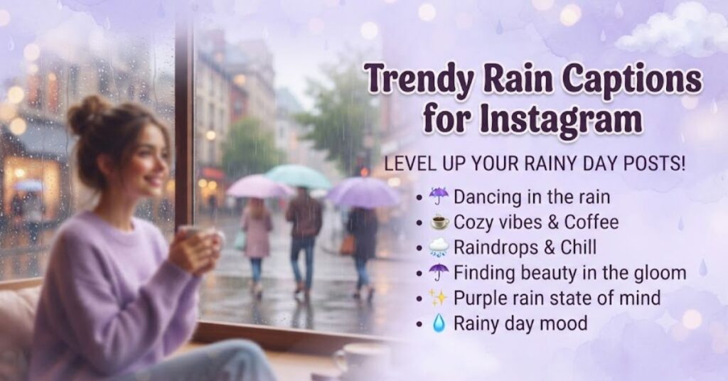 Trendy Rain Captions for Instagram