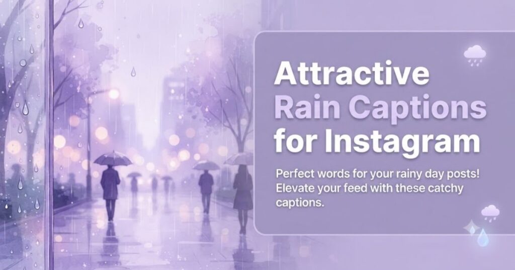 Attractive Rain Captions for Instagram