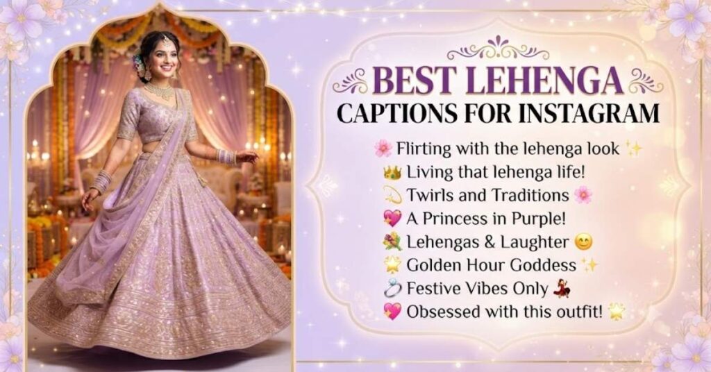 Best Lehenga Captions for Instagram
