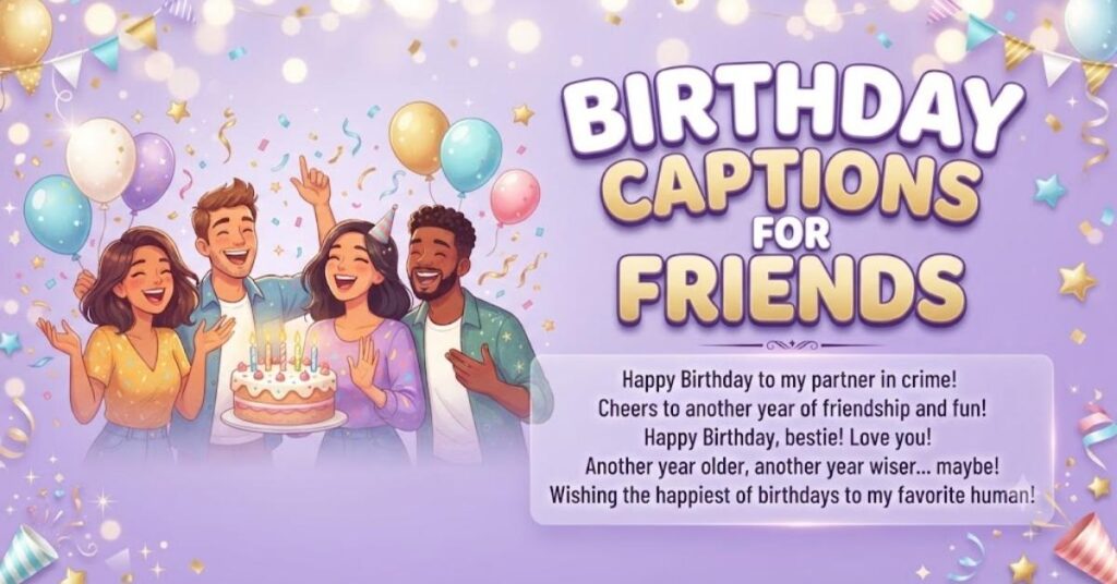 Birthday Captions for Friends