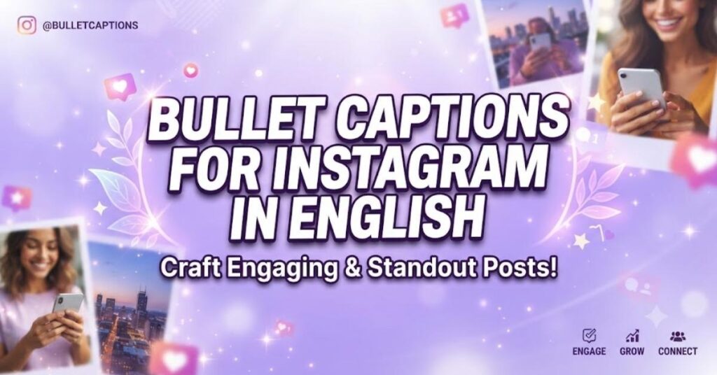 Bullet Captions for Instagram in English