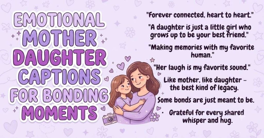 Emotional Mother Daughter Captions for Bonding Moments