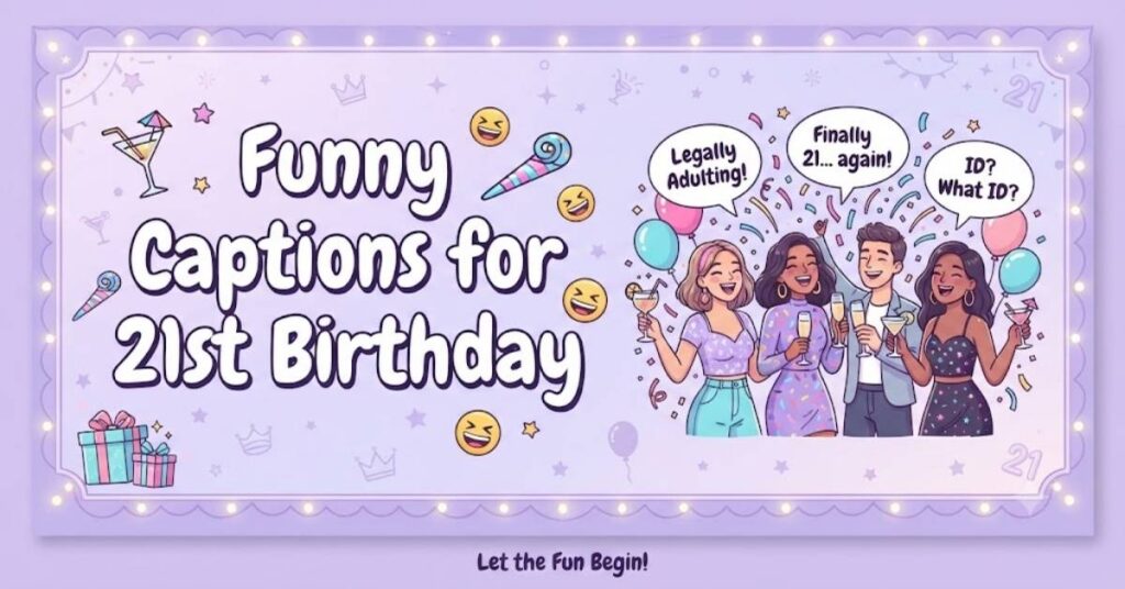 Funny Captions for 21st Birthday