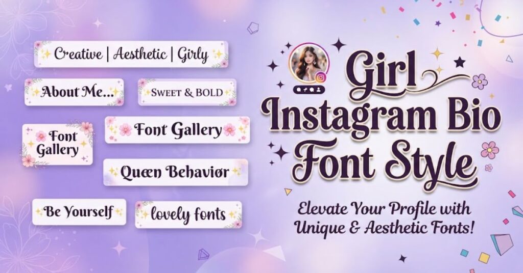 Girl Instagram Bio Font Style