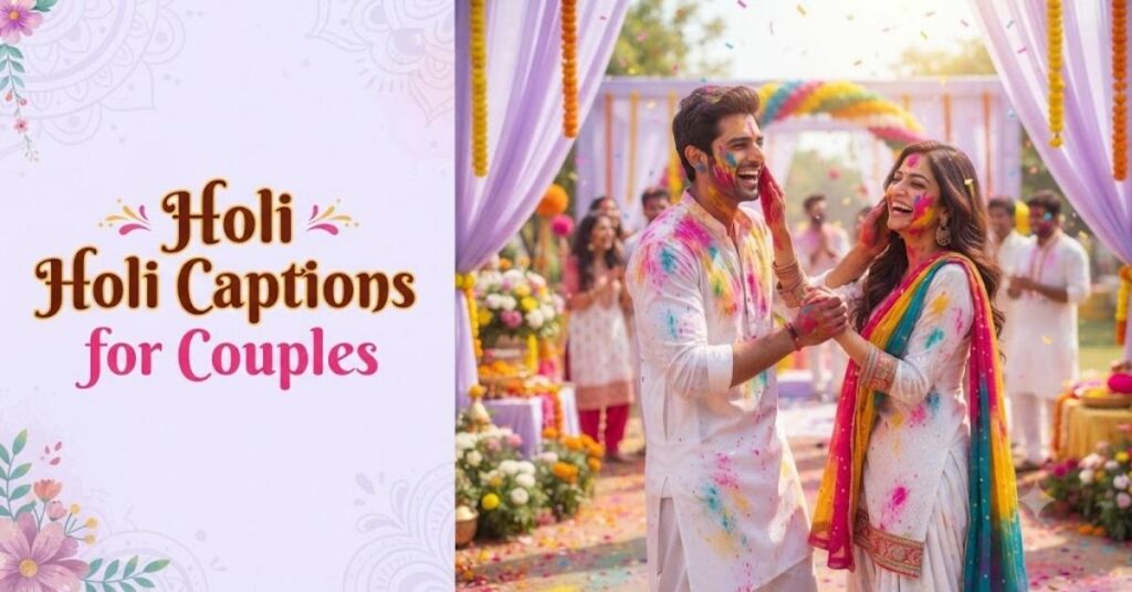 Holi Captions for Couples