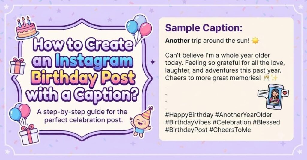How to Create an Instagram Birthday Post with a Caption?