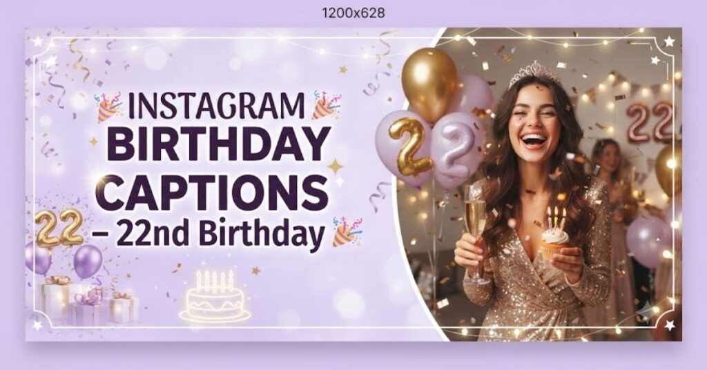 Instagram Birthday Captions – 22nd Birthday