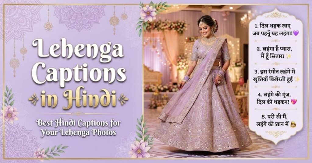 Lehenga Captions in Hindi