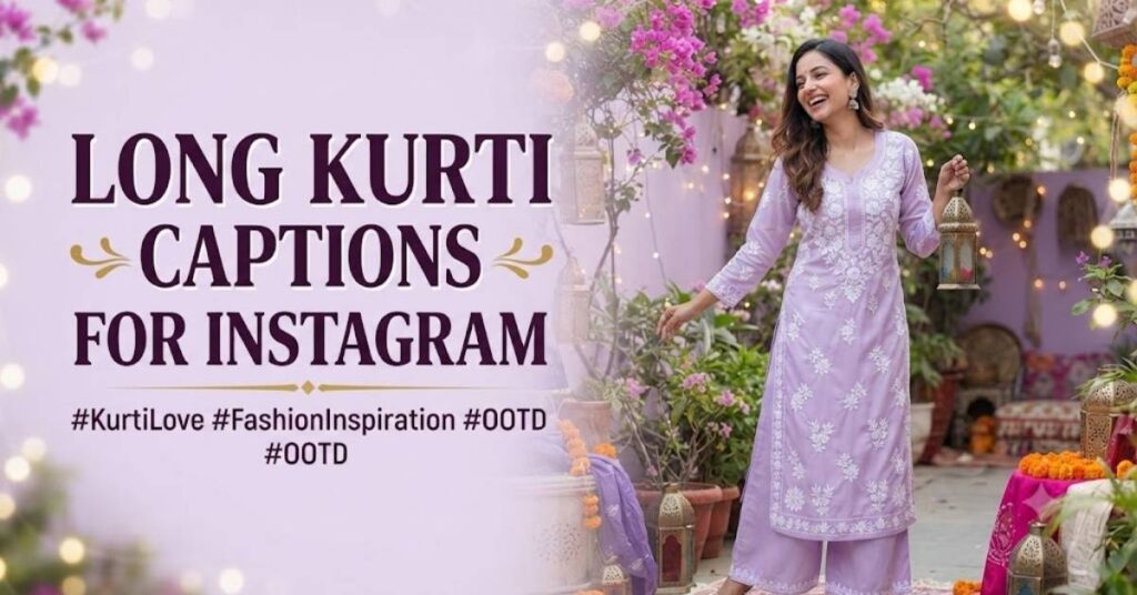 Long Kurti Captions for Instagram