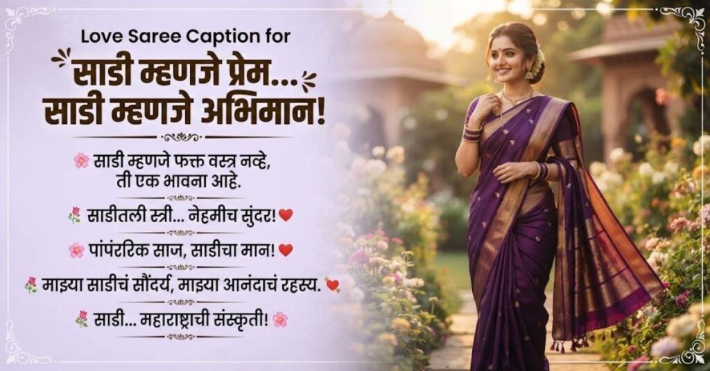 Love Saree Caption for Instagram in Marathi