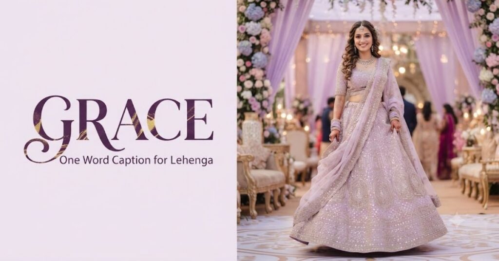 One Word Caption for Lehenga