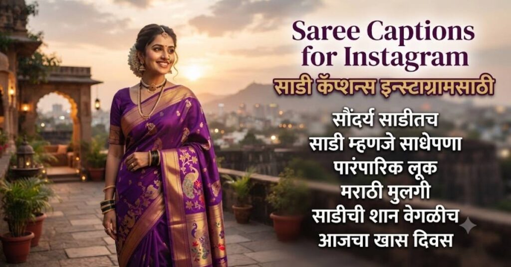 Saree Captions for Instagram in Marathi
