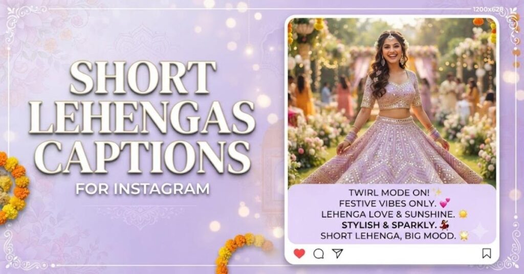 Short Lehenga Captions for Instagram