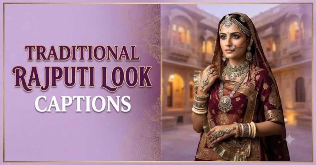 Traditional Rajputi Look Captions