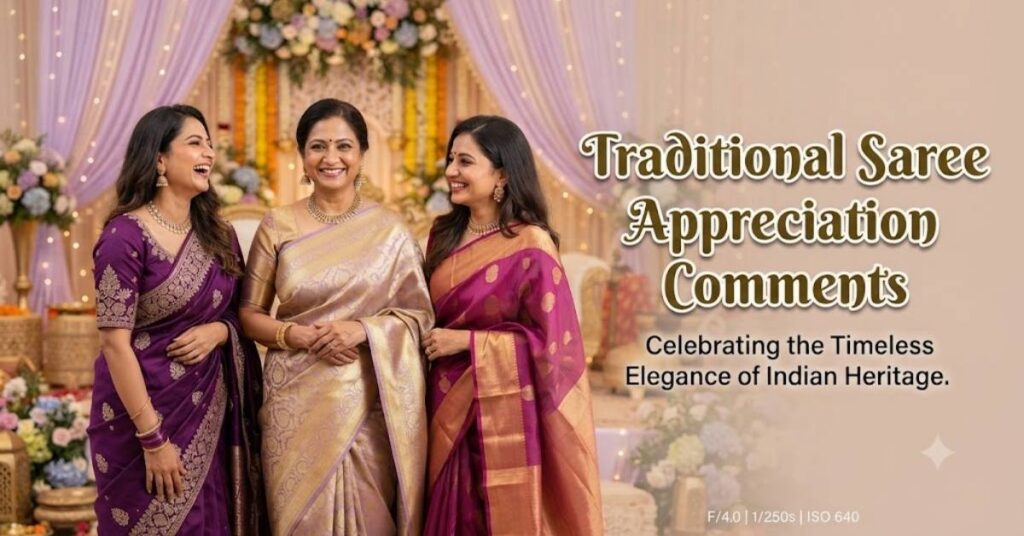 Traditional Saree Appreciation Comments