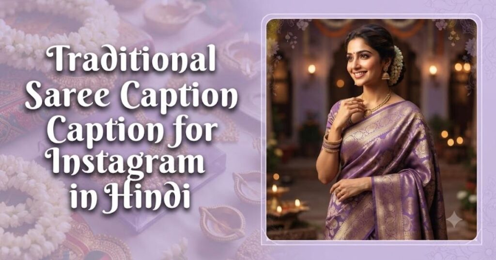Traditional Saree Caption for Instagram in Hindi