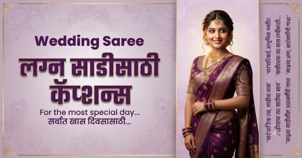 Wedding Saree Captions in Marathi
