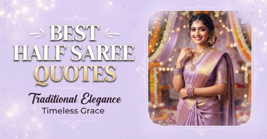 Best Half Saree Quotes