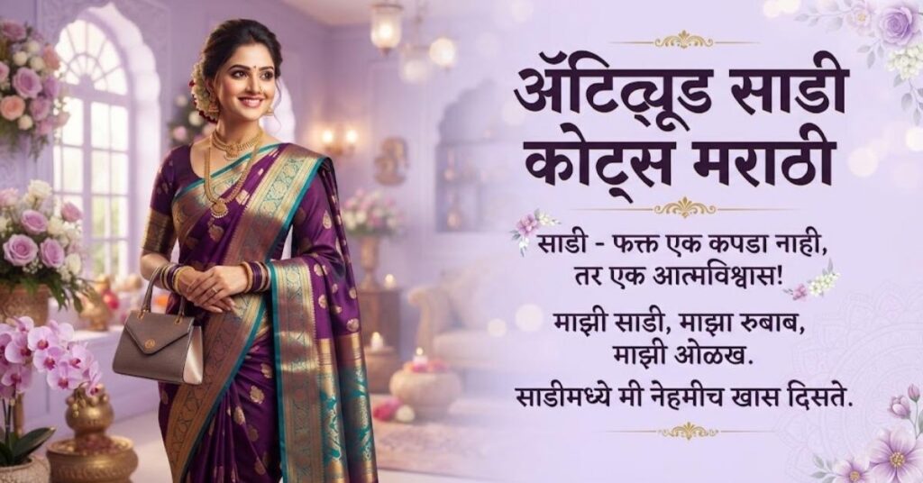 Attitude Saree Quotes Marathi