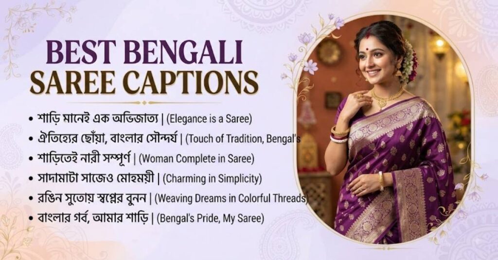 Best Bengali Saree Captions