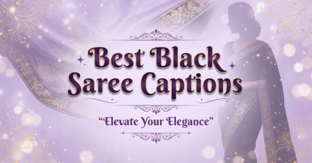 Best Black Saree Captions