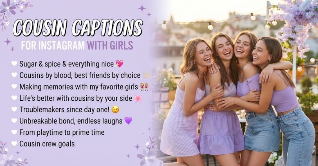Cousin Captions for Instagram with Girls