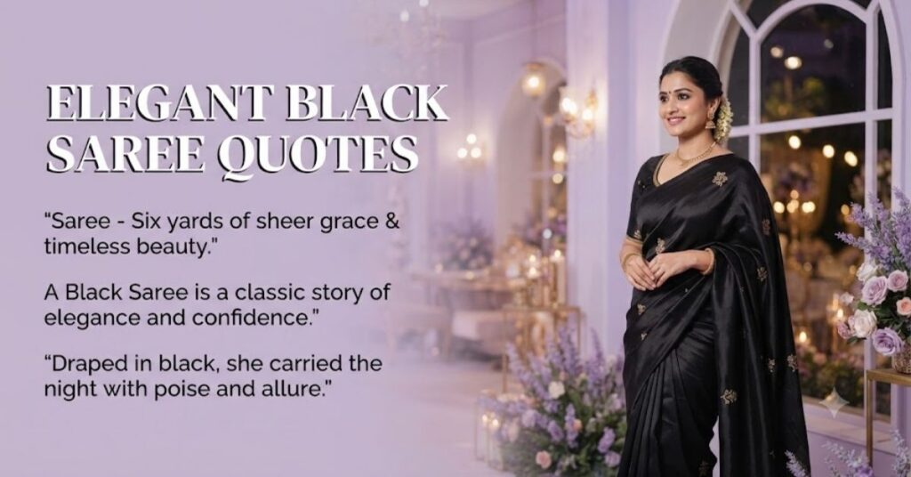 Elegant Black Saree Quotes