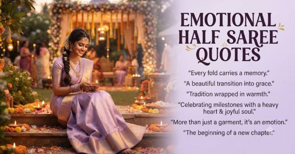 Emotional Half Saree Quotes