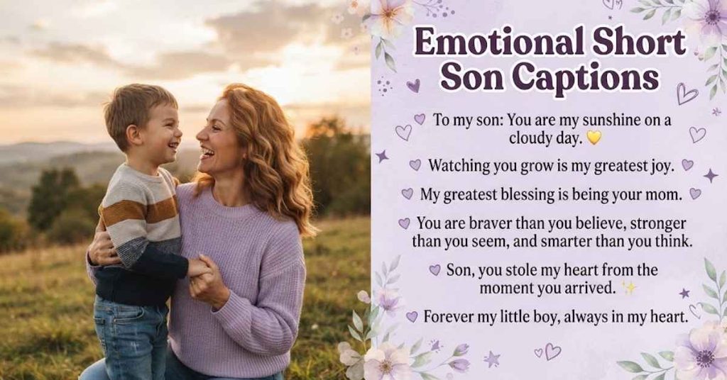 Emotional Short Son Captions