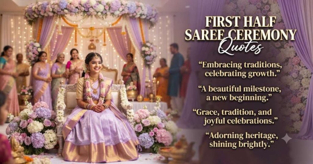 First Half Saree Ceremony Quotes