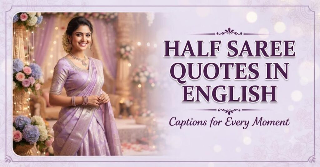 Half Saree Quotes in English