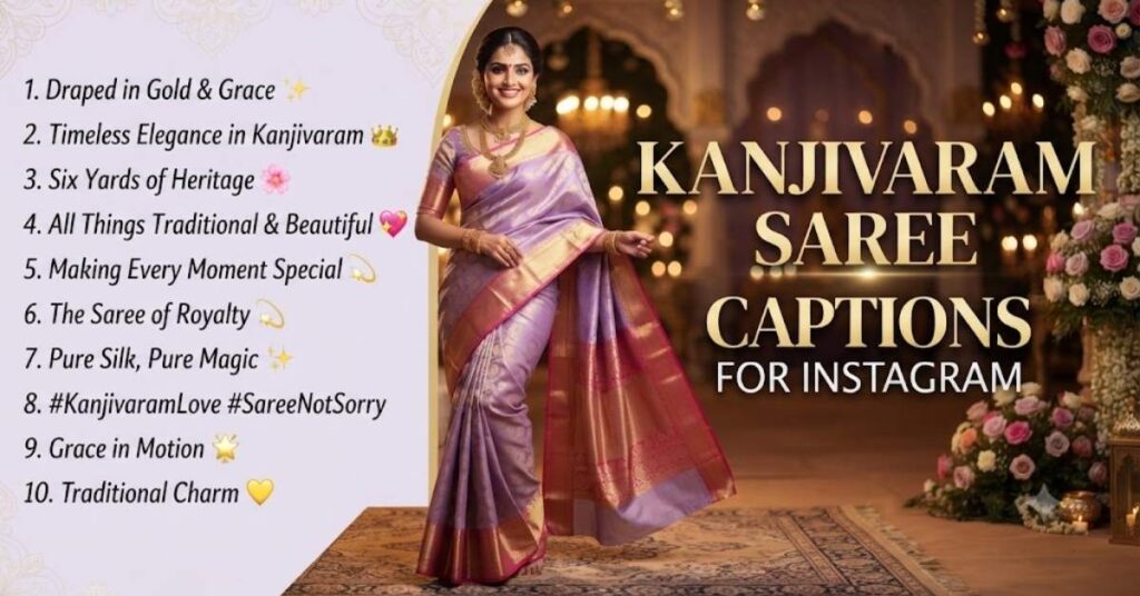 Kanjivaram Saree Captions for Instagram