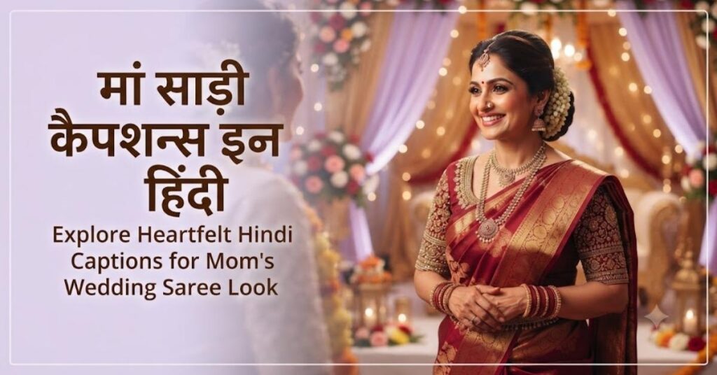 Mom Saree Captions in Hindi