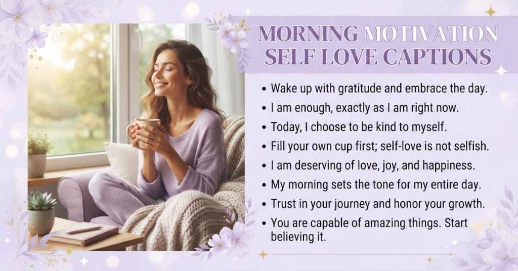 Morning Motivation Self Love Captions