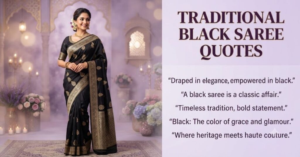 Traditional Black Saree Quotes