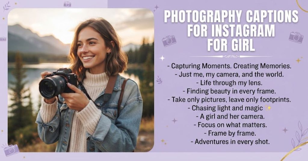 Photography Captions for Instagram for Girl