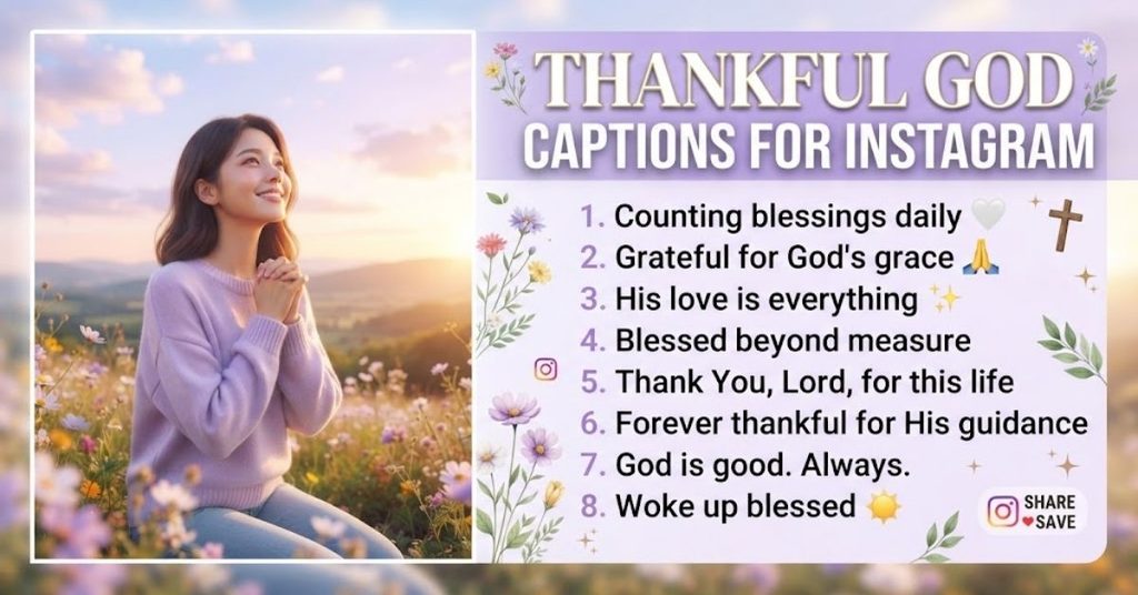 Thankful God Captions for Instagram